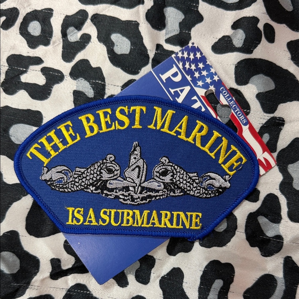 Blue 'The Best Marine' embroidered naval Patch